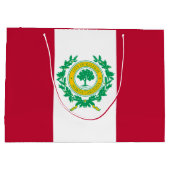 Vlag van Raleigh, North Carolina Large Gift Bag Groot Cadeauzakje (Achterkant)