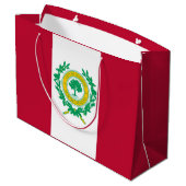 Vlag van Raleigh, North Carolina Large Gift Bag Groot Cadeauzakje (Achterkant Gekanteld)