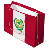 Vlag van Raleigh, North Carolina Large Gift Bag Groot Cadeauzakje (Voorkant Gekanteld)