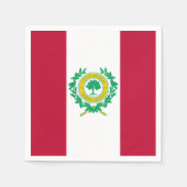 Vlag van Raleigh, North Carolina Paper Napkins Servet (Voorkant)