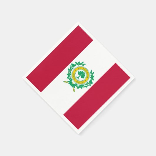 Vlag van Raleigh, North Carolina Paper Napkins Servet (Hoek)