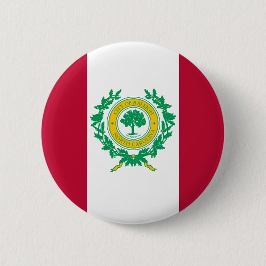 Vlag van Raleigh, North Carolina Pinback Button (Voorkant)