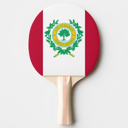 Vlag van Raleigh, North Carolina Ping-Pong Paddle Tafeltennisbatje (Voorkant)