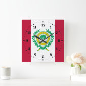 Vlag van Raleigh, North Carolina Square Wandklok (Huis)