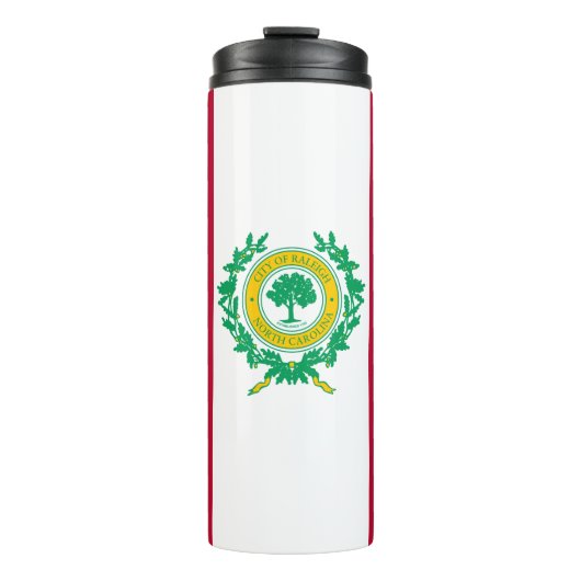 Vlag van Raleigh, North Carolina Thermal Tumbler Thermosbeker (Voorkant)