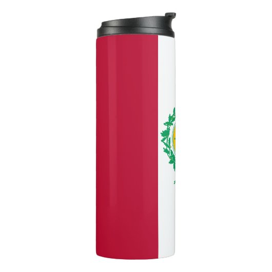 Vlag van Raleigh, North Carolina Thermal Tumbler Thermosbeker (Gedraaid links)