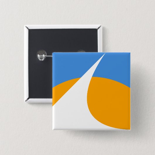 Vlag van Redding, Californië Vierkante Button 5,1 Cm (Voorkant /achterkant)