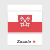 Vlag van Regensburg, Duitsland Sticker (Vel)