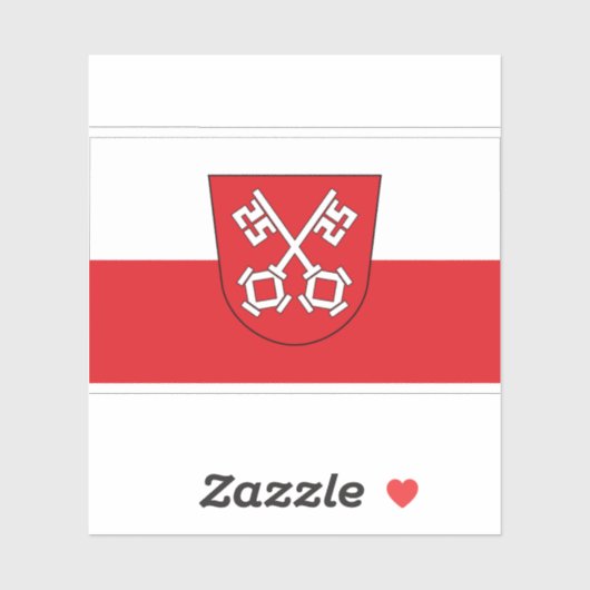 Vlag van Regensburg, Duitsland Sticker (Vel)
