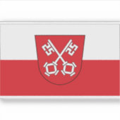 Vlag van Regensburg, Duitsland Sticker (Voorkant)