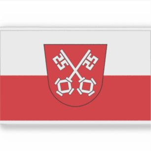 Vlag van Regensburg, Duitsland Sticker