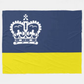 Vlag van Regina (Saskatchewan, Canada) Fleece Deken (Voorkant (Horizontaal))