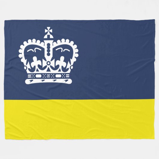 Vlag van Regina (Saskatchewan, Canada) Fleece Deken (Voorkant (Horizontaal))