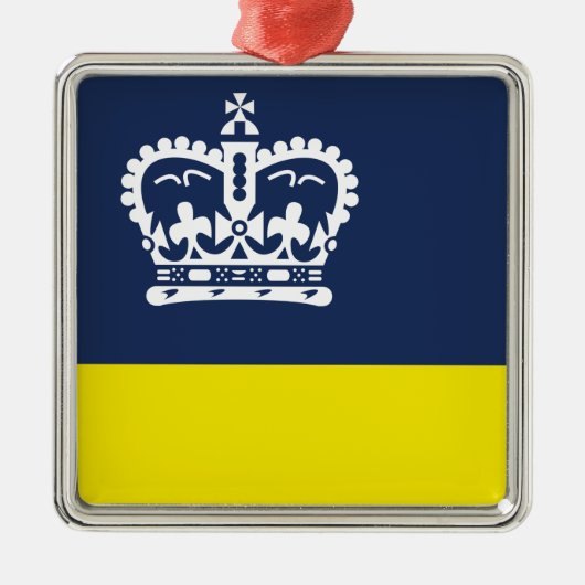 Vlag van Regina (Saskatchewan, Canada) Metalen Ornament (Voorkant)