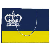Vlag van Regina, Saskatchewan Large Gift Bag Groot Cadeauzakje (Achterkant)