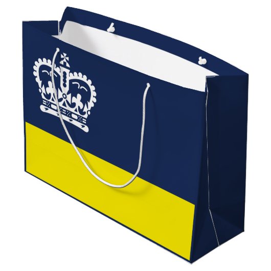 Vlag van Regina, Saskatchewan Large Gift Bag Groot Cadeauzakje (Achterkant Gekanteld)