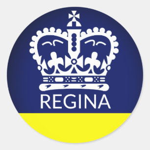 Vlag van Regina, Saskatchewan Ronde Sticker
