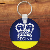 Vlag van Regina, Saskatchewan Sleutelhanger (Voorkant)
