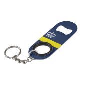 Vlag van Regina, Saskatchewan Sleutelhanger Fles O Mini Flessenopener (Voorkant Gekanteld)