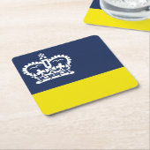 Vlag van Regina, Saskatchewan Square Paper Onderze Kartonnen Onderzetters (Schuin)