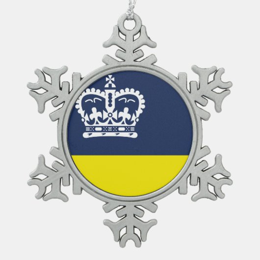 Vlag van Regina, Tin Sneeuwvlok Ornament (Voorkant)