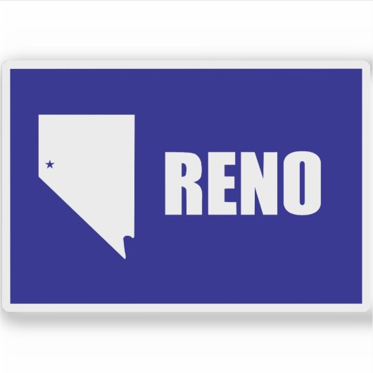 Vlag van Reno, Nevada (1959-2018) Sticker (Voorkant)
