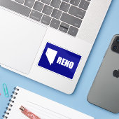 Vlag van Reno, Nevada (1959-2018) Sticker (Laptop met iPhone)