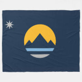 Vlag van Reno (Nevada City) Fleece Deken (Voorkant (Horizontaal))