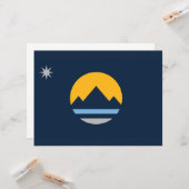 Vlag van Reno (Nevada City) Kaart (Voorkant / Achterkant in situ)