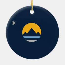 Vlag van Reno (Nevada City) Keramisch Ornament