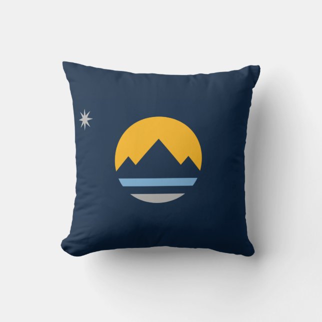 Vlag van Reno (Nevada City) Kussen (Voorkant)