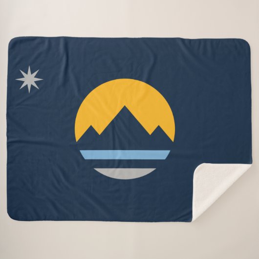 Vlag van Reno (Nevada City) Sherpa Deken (Voorkant (horizontaal))