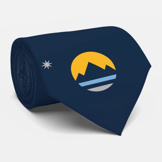 Vlag van Reno (Nevada City) Stropdas (Opgerold)