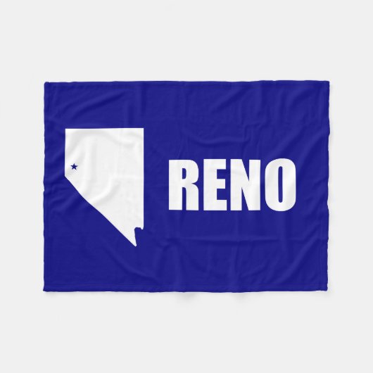 Vlag van Reno, Nevada Fleece Blanket (Voorkant (Horizontaal))