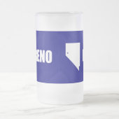 Vlag van Reno, Nevada Frosted Glass Beer Mok (Center)
