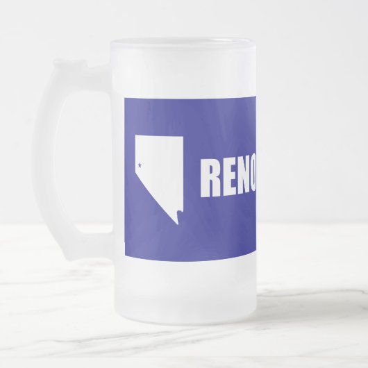 Vlag van Reno, Nevada Frosted Glass Beer Mok (Links)