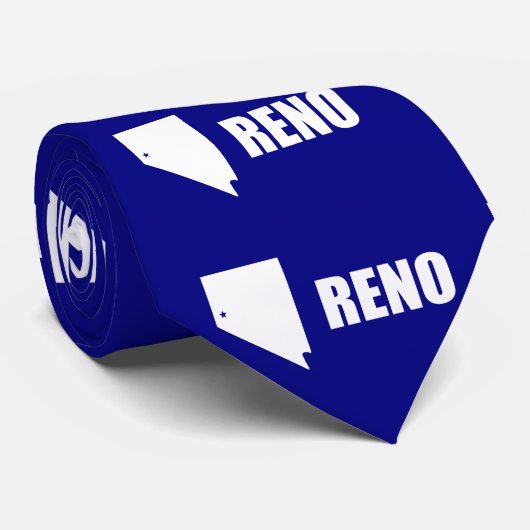 Vlag van Reno, Nevada Gelijkspel Stropdas (Opgerold)