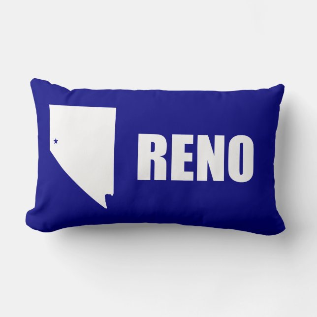 Vlag van Reno, Nevada Lumbar Pillow Kussen (Voorkant)