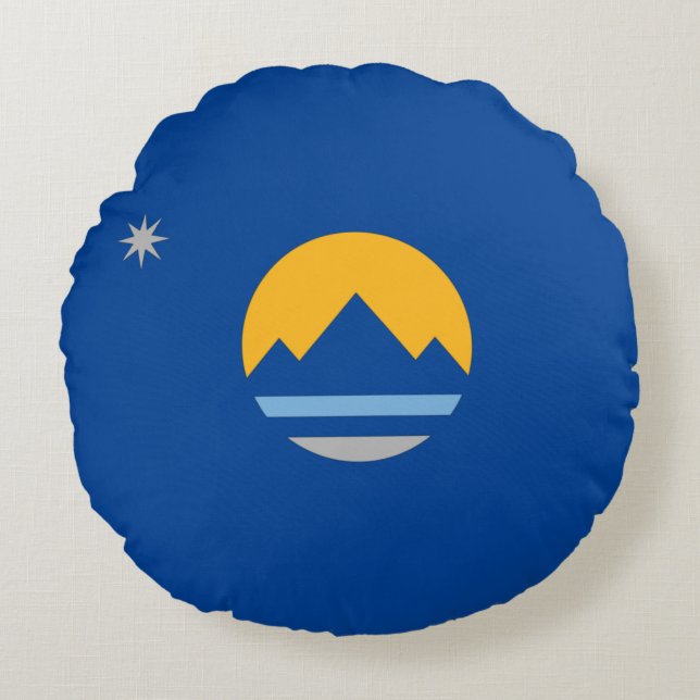 vlag van Reno (Nevada) Rond Kussen (Voorkant)