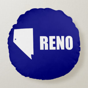 Vlag van Reno, Nevada Round Pillow Rond Kussen