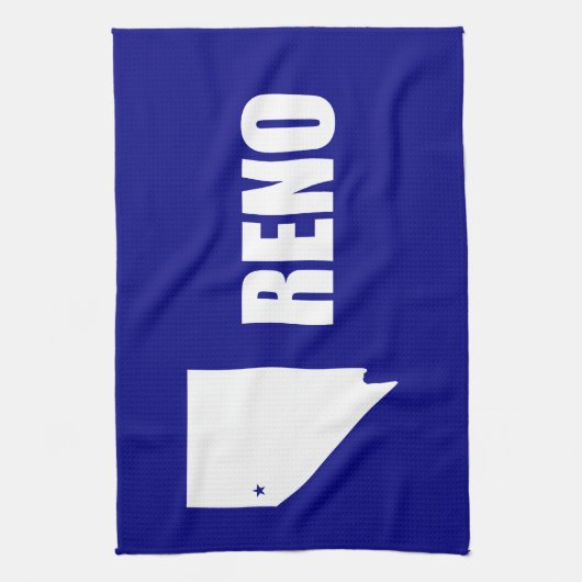 Vlag van Reno, Nevada Towel Theedoek (Verticaal)