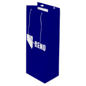 Vlag van Reno, Nevada Wine Gift Bag Wijn Cadeautas (Voorkant Gekanteld)