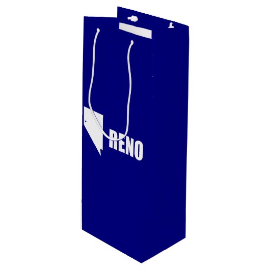 Vlag van Reno, Nevada Wine Gift Bag Wijn Cadeautas (Voorkant Gekanteld)