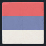 Vlag van Republika Srpska Stenen Onderzetter<br><div class="desc">Patriottische vlag van Republika Srpska</div>