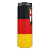 Vlag van Rheinland-Pfalz Thermal Tumbler Thermosbeker (Achterkant)