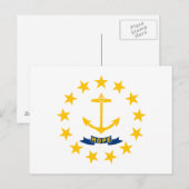 Vlag van Rhode Island Briefkaart (Voorkant / Achterkant)