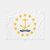 Vlag van Rhode Island Fleece Deken (Voorkant (Horizontaal))