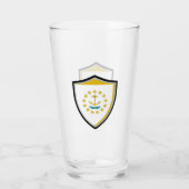 vlag van Rhode Island Glas (Achterkant)