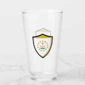 vlag van Rhode Island Glas (Voorkant)