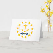 Vlag van Rhode Island Kaart (Gele Bloem)